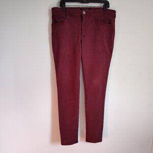 Ladies SZ 14R Express Burgundy Skinny Jean